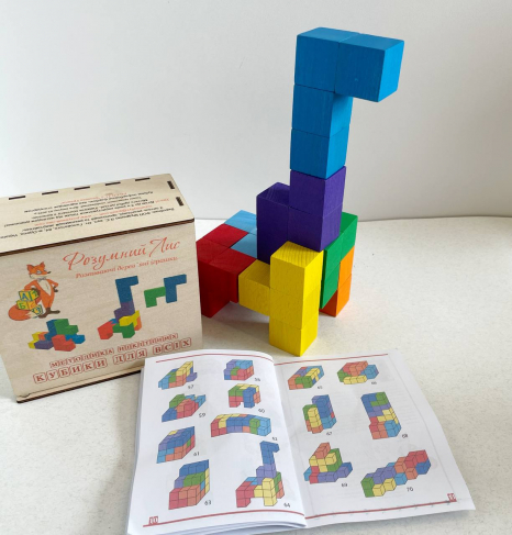 Дерев'яна гра за методикою Нікітіних Кубики для всіх 90048 Розумний лис (кубики Нікітіна)