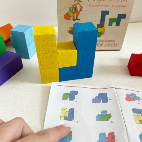 Дерев'яна гра за методикою Нікітіних Кубики для всіх 90048 Розумний лис (кубики Нікітіна)