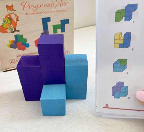 Дерев'яна гра за методикою Нікітіних Кубики для всіх 90048 Розумний лис (кубики Нікітіна)