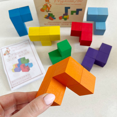 Дерев'яна гра за методикою Нікітіних Кубики для всіх 90048 Розумний лис (кубики Нікітіна)