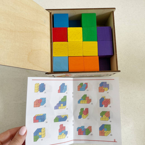 Дерев'яна гра за методикою Нікітіних Кубики для всіх 90048 Розумний лис (кубики Нікітіна)