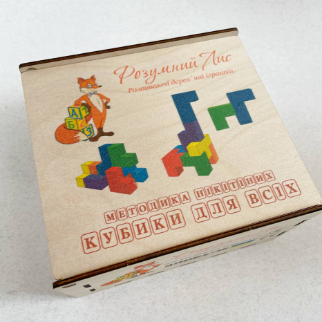 Дерев'яна гра за методикою Нікітіних Кубики для всіх 90048 Розумний лис (кубики Нікітіна)
