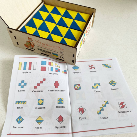 Дерев'яна гра за методикою Нікітіних Склади Візерунок 90050 Розумний лис (кубики Нікітіна)