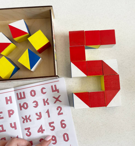 Дерев'яна гра за методикою Нікітіних Склади Візерунок 90050 Розумний лис (кубики Нікітіна)