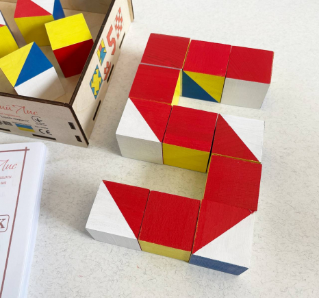 Дерев'яна гра за методикою Нікітіних Склади Візерунок 90050 Розумний лис (кубики Нікітіна)