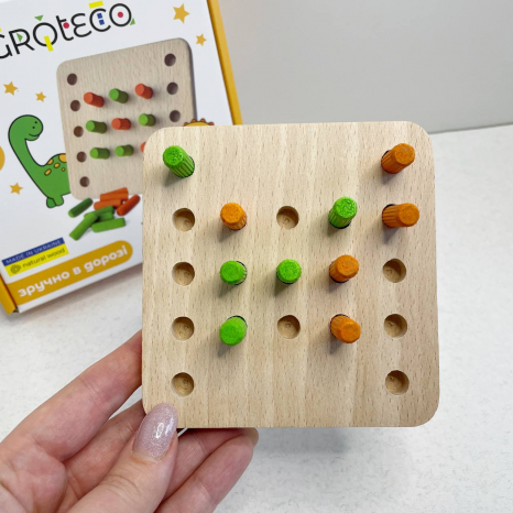 Дерев'яна гра "Хрестики-нулики" Ігротеко  900576