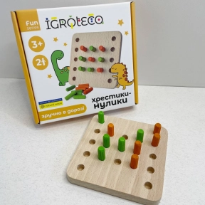 Дерев'яна гра "Хрестики-нулики" Ігротеко  900576