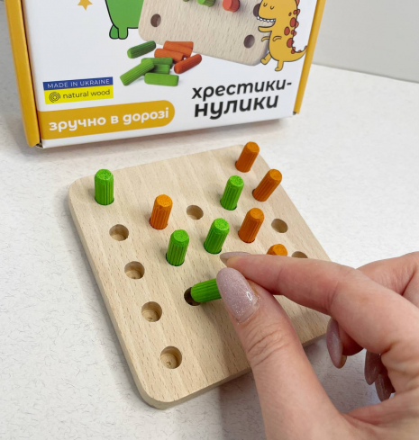 Дерев'яна гра "Хрестики-нулики" Ігротеко  900576