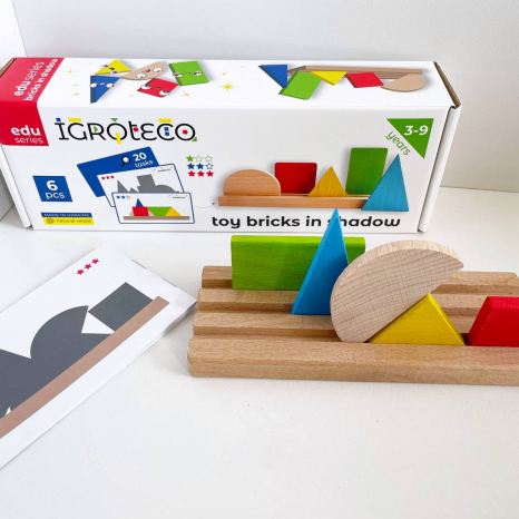 Дерев'яна розвиваюча іграшка Панорама "Фігури і Тіні" Igroteco 900606