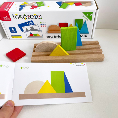 Дерев'яна розвиваюча іграшка Панорама "Фігури і Тіні" Igroteco 900606