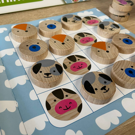 Дерев'яна гра-логіка "Судоку Тварини" 16 елементів Igtoteco 900705