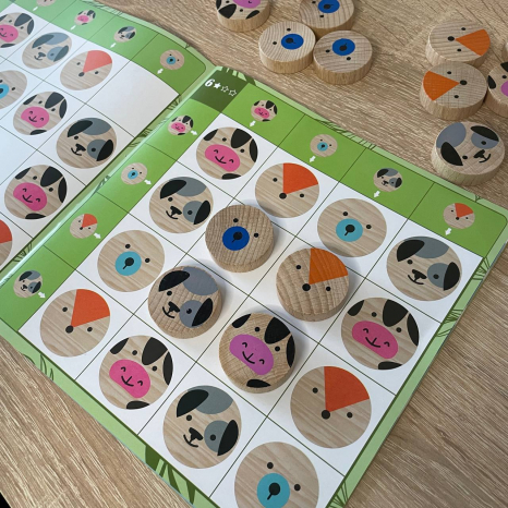 Дерев'яна гра-логіка "Судоку Тварини" 16 елементів Igtoteco 900705