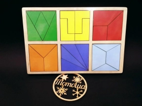 Іграшка за методикою Нікітіних "Склади квадрат" 2-й рівень 90071 Розумний лис