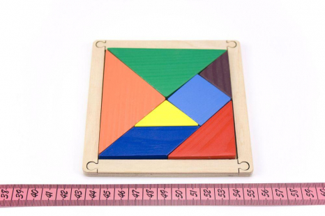 Деревянная игра - головоломка Танграм 12х12, 90077 Розумний Лис