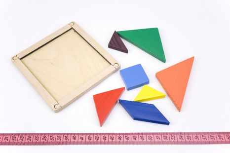 Деревянная игра - головоломка Танграм 12х12, 90077 Розумний Лис