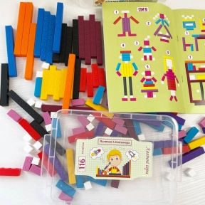 Рахункові палички Кюїзенера в коробці з завданнями, 90080 Розумний Лис
