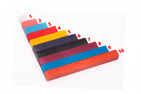 Дерев'яні рахункові палички Кюїзенера в коробці з завданнями, 90080 Розумний Лис