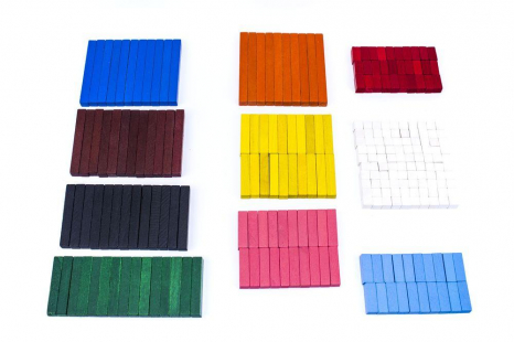 Дерев'яні рахункові палички Кюїзенера в коробці (великий набір - 250 шт), 90082 Розумний Лис