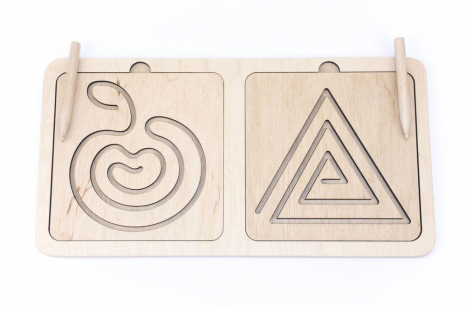 Дерев'яні лінійки - трафарети Дві руки 1 рівень, межпівкульна дошка 90103, Розумний Лис