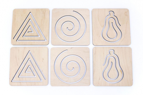 Дерев'яні лінійки - трафарети Дві руки 1 рівень, межпівкульна дошка 90103, Розумний Лис