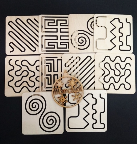 Набір змінних трафаретів для міжпівкульової дошки (2-й рівень) / трафарети 90112 Розумний Лис