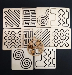 Набір змінних трафаретів для міжпівкульової дошки (2-й рівень) / трафарети 90112 Розумний Лис