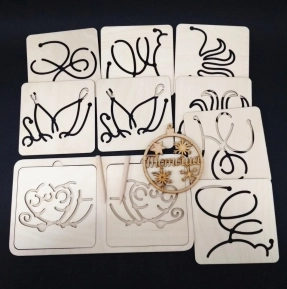 Дерев'яні лінійки - трафарети Дві руки 3 рівень, міжполушарна дошка 90127 Розумний Лис