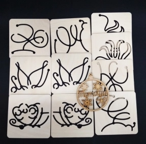 Набір змінних трафаретів для міжпівкульової дошки (3-й рівень) / трафарети 90131 Розумний Лис