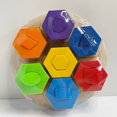 Геометрический сортер Цветок / Соты 90139 Розумний лис