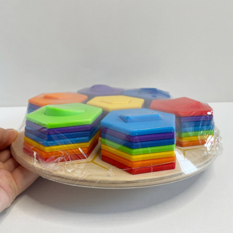 Геометрический сортер Цветок / Соты 90139 Розумний лис