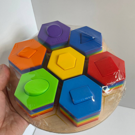 Геометрический сортер Цветок / Соты 90139 Розумний лис