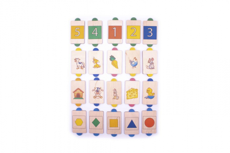 Дерев'яна гра з резиночками Будиночки Веселі асоціації 90141 Розумний лис