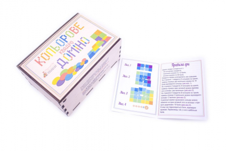 Дерев'яна гра Кольорове квадро доміно 90147 Розумний лис