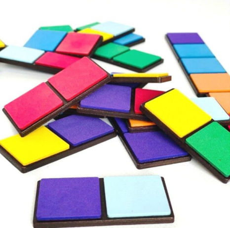 Дерев'яна гра Кольорове доміно 90148 Розумний лис