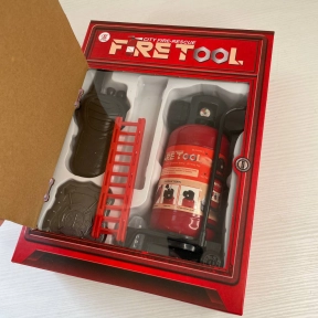 Набір пожежника BB 9017 B  вогнегасник із світлом, звуком сирени та парогенерацією, жетон, рація, ро