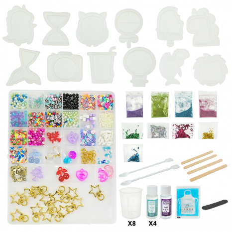 Великий набір для дитячої творчості: створення брелків 9082E (ціна вказана за один набір)