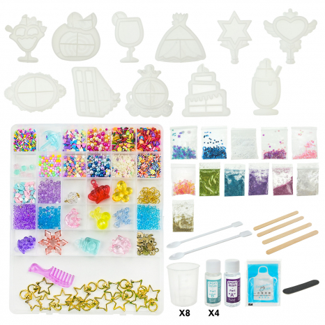 Великий набір для дитячої творчості: створення брелків 9082E (ціна вказана за один набір)