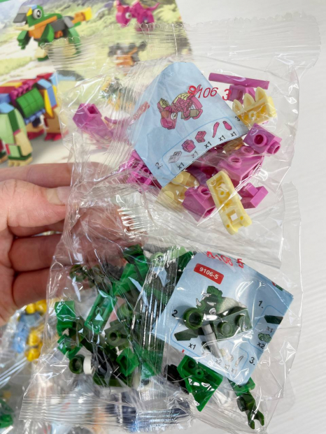 Конструктор динозавр 2в1, адвент-календарь, набор динозавров, 12в2, 9106K12