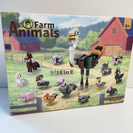 Конструктор домашних животных 2в1,адвент-календарь,набор 12в2, 9109K12