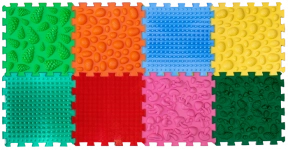 Масажний килимок Ортек Мікс Пазли 8 елементів 09224