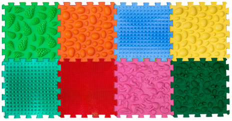 Масажний килимок Ортек Мікс Пазли 8 елементів 09224