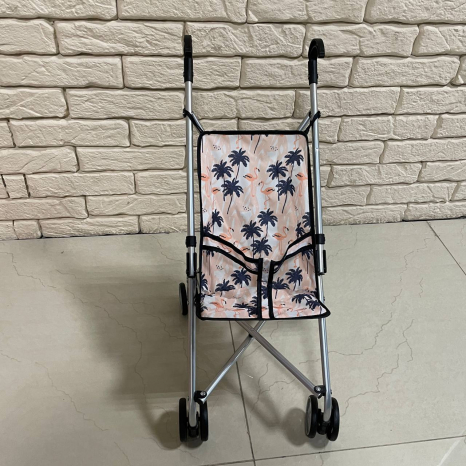 Коляска-трость для куклы черная 9302W-A/B