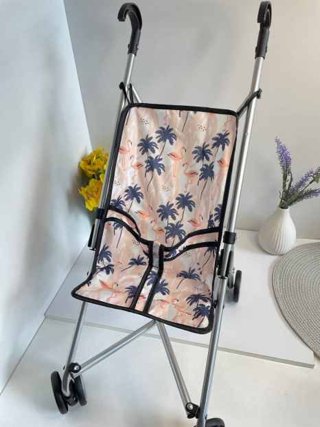 Коляска-трость для куклы черная 9302W-A/B