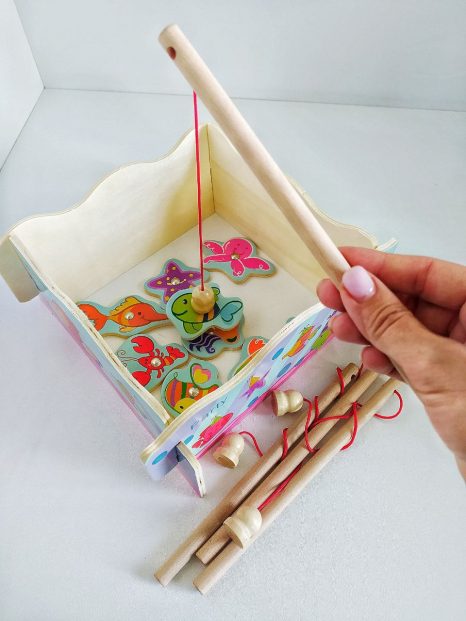 Іграшка дерев'яна магнітна риболовля, HJD 93845