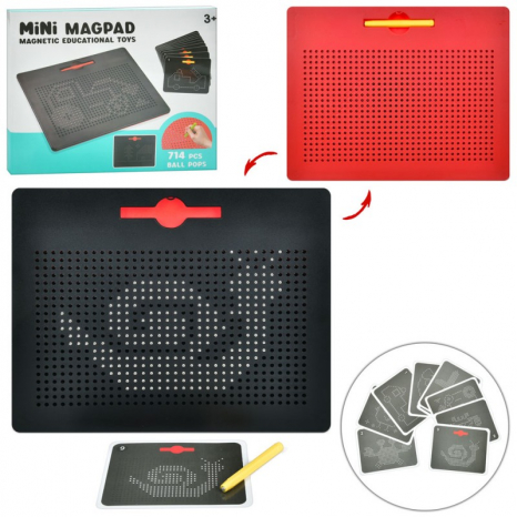 Дощечка магнітна з металевими  кульками 714 шт, картки 9 шт 949-4