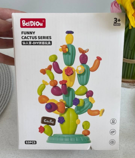 Конструктор-балансир Кактус, 53 пластиковые детали 954 B