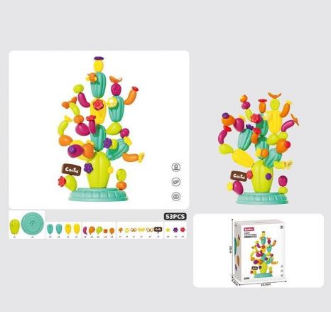 Конструктор-балансир Кактус, 53 пластиковые детали 954 B