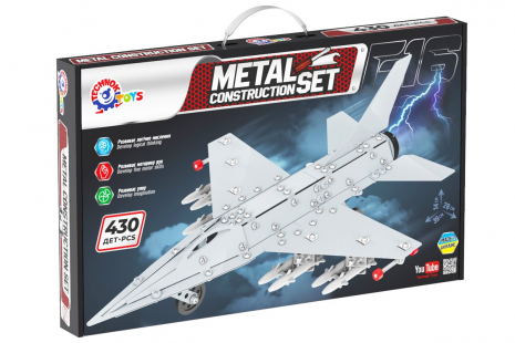 Конструктор металевий Літак F-16 430 деталей 9598 Технок