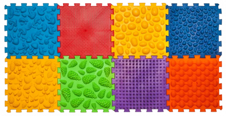 Масажний килимок Мікс Пазли 8 елементів з грою «Лісові пригоди» Ортек. 09631