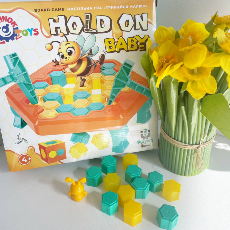 Настільна гра балансир "Тримайся малюк" (бджілка, соти)